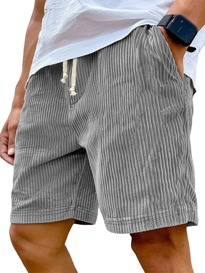 Cade drawstring corduroy shorts - Gray