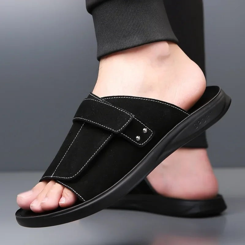Carter suede sandals - Black worn