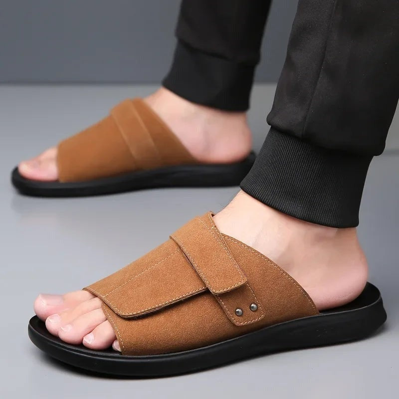 Carter suede sandals - Brown worn
