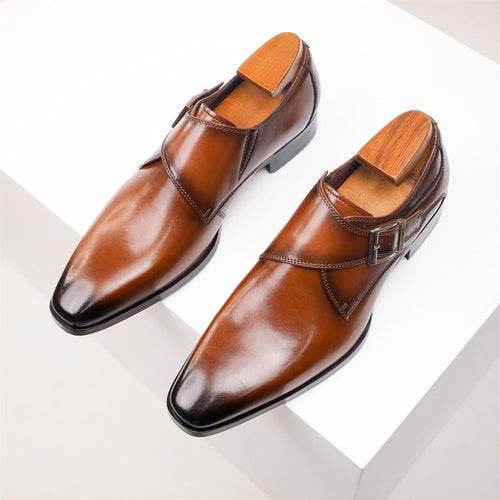 Carter monk strap shoes - Brown
