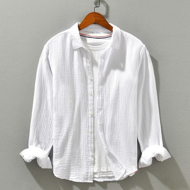 Carter button up summer shirt - White