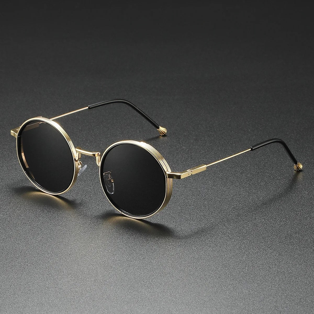 Colton round metal sunglasses - Gold