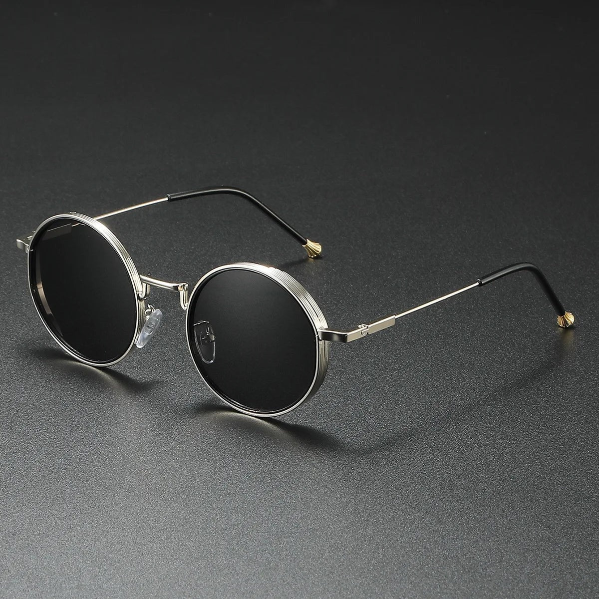 Colton round metal sunglasses - Silver