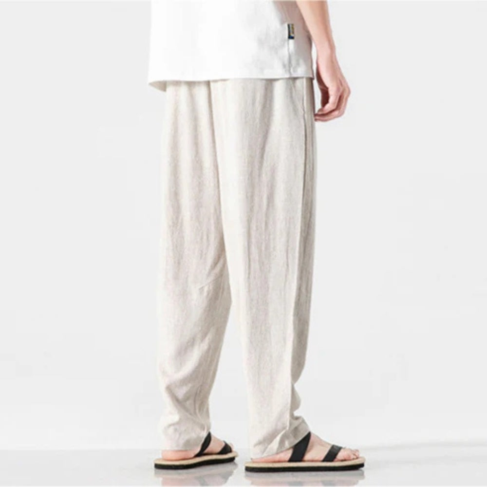 Cooper linen pants - Beige back