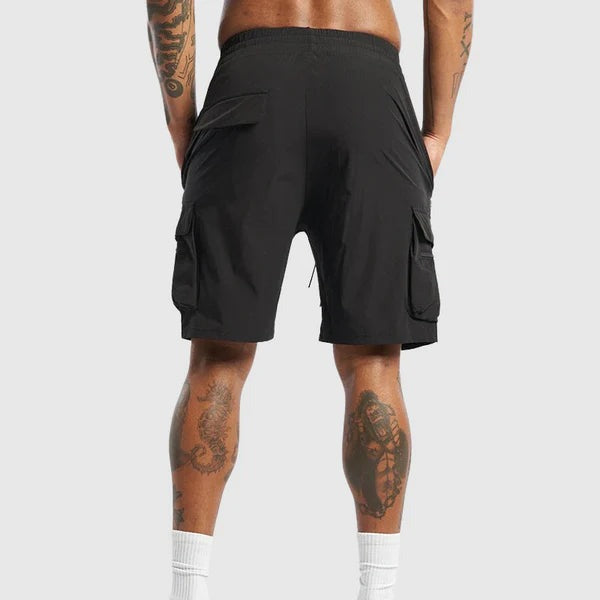 Cooper cargo shorts - Black back view