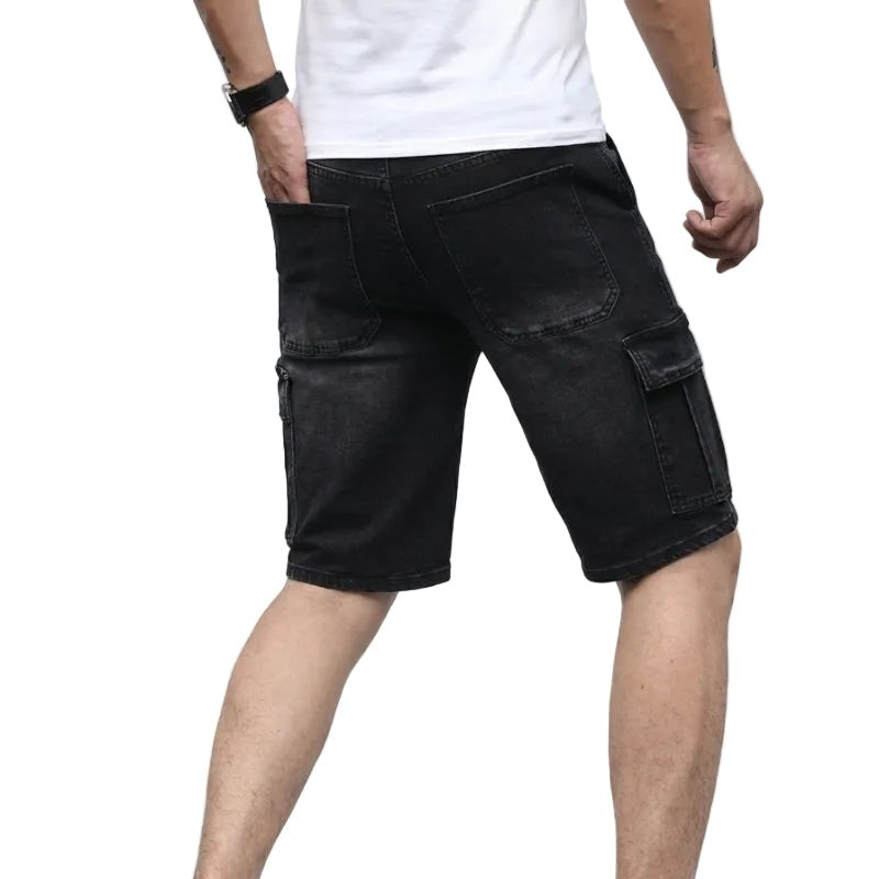 Cooper denim shorts - Black back view