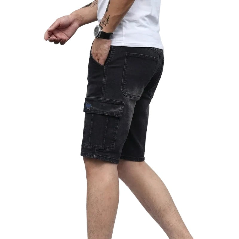 Cooper denim shorts - Black side view