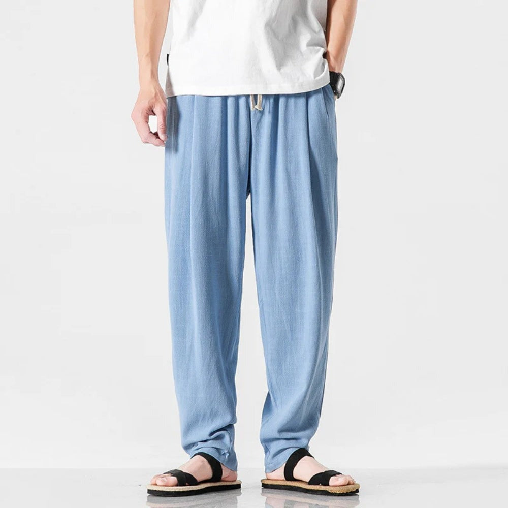 Cooper linen pants - Light Blue