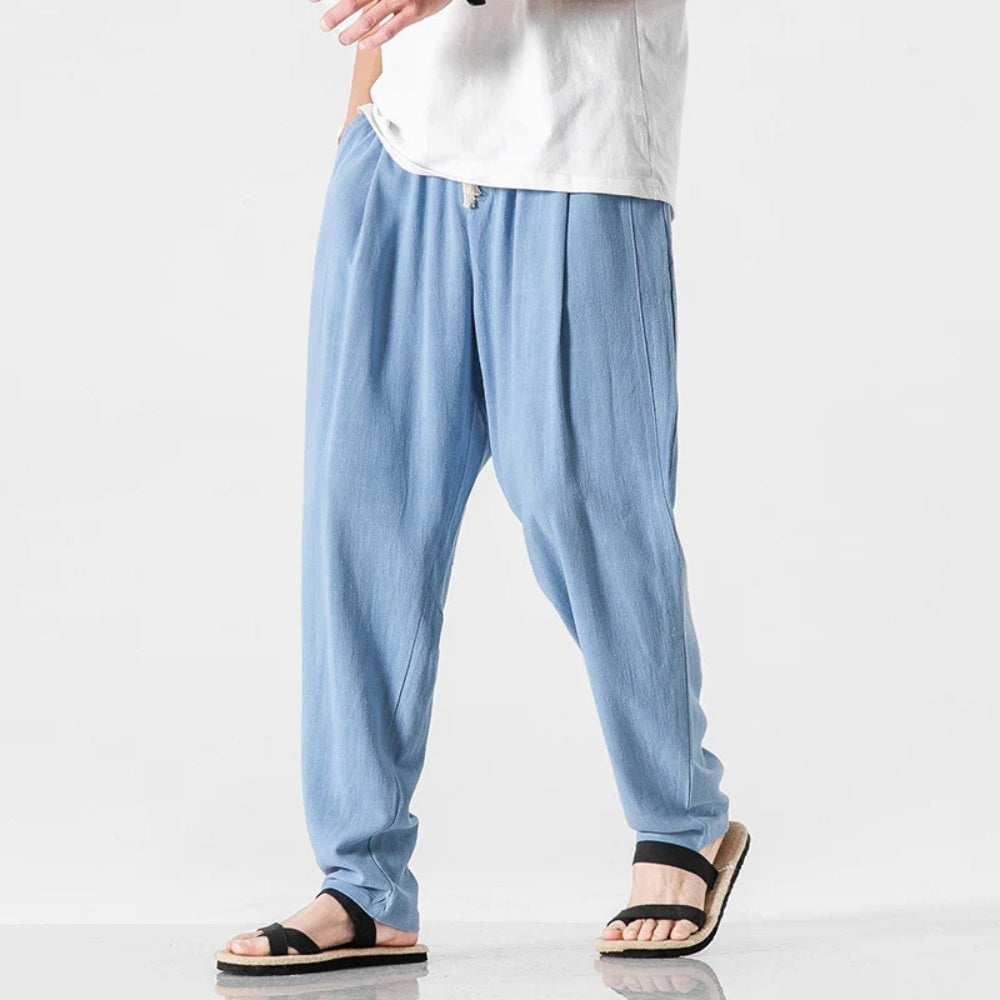Cooper linen pants - Light Blue