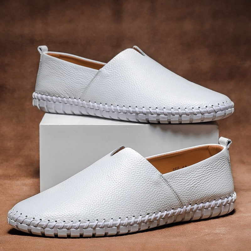 Cooper leather loafers - White side view