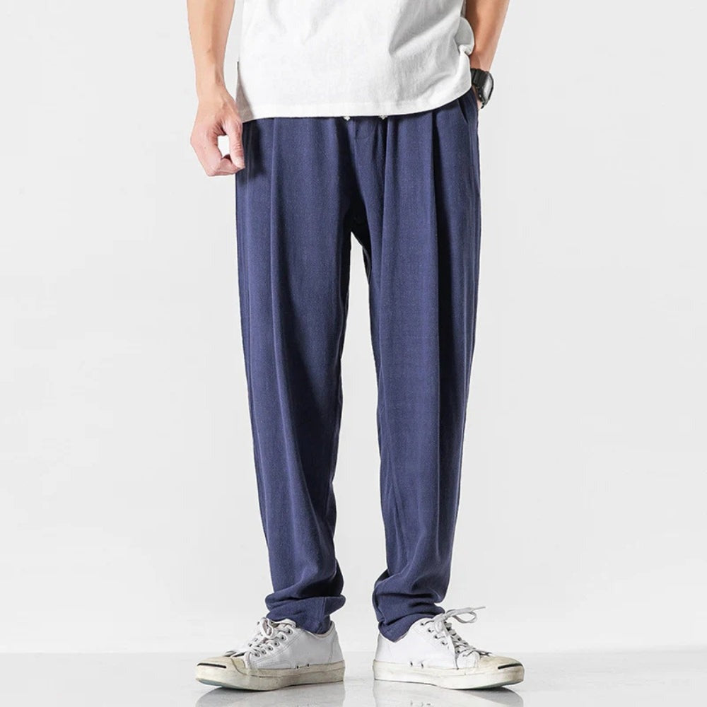 Cooper linen pants - Navy Blue
