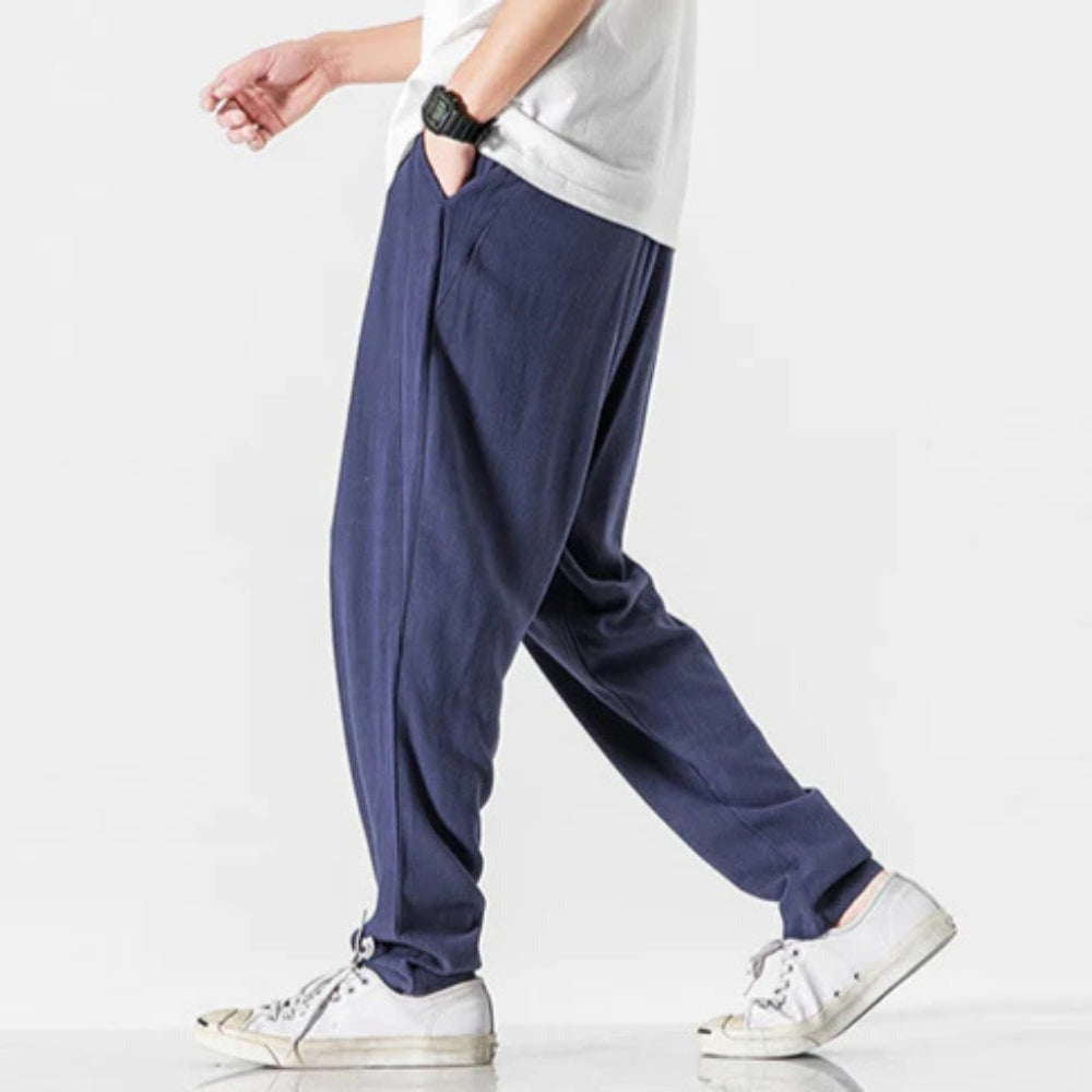 Cooper linen pants - Navy Blue