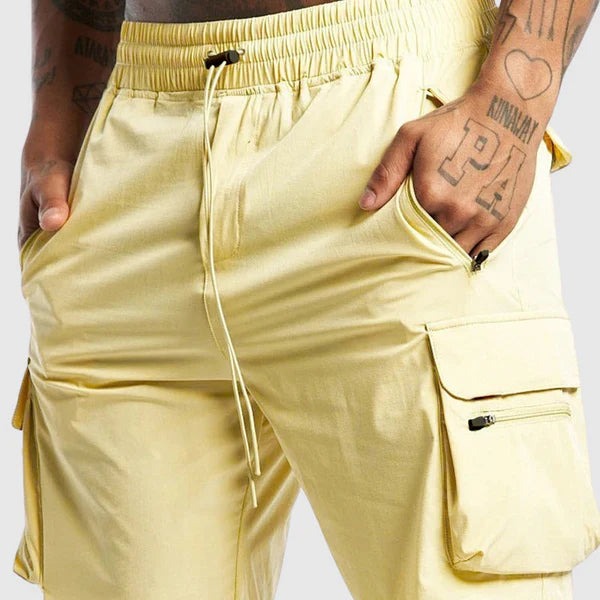 Cooper cargo shorts - Yellow detail view