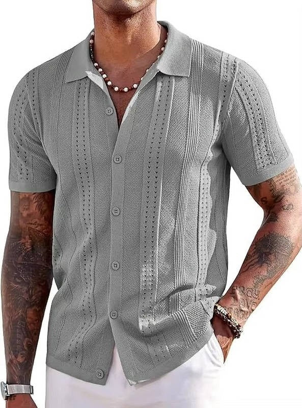 Daniel knit polo shirt - Gray