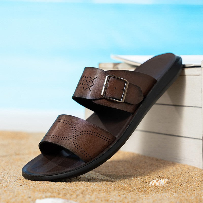 Dave beach sandals - Dark Brown