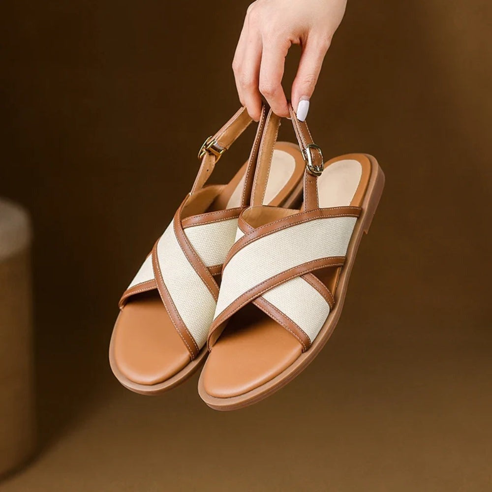 Elena slingback sandals - Brown