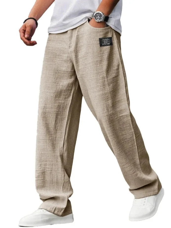 Eli wide leg linen pants - Khaki