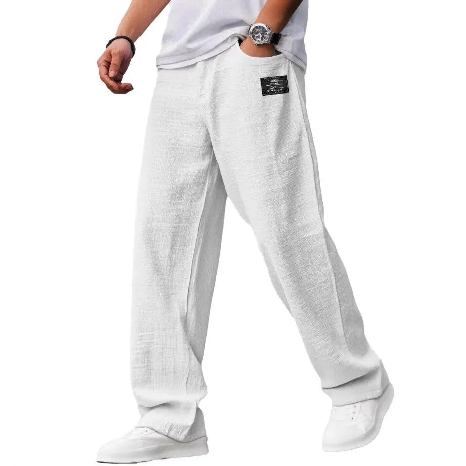 Eli wide leg linen pants - White