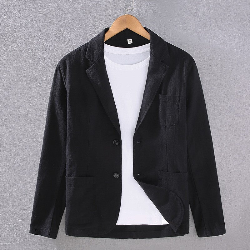 Ezra linen blazer - Black