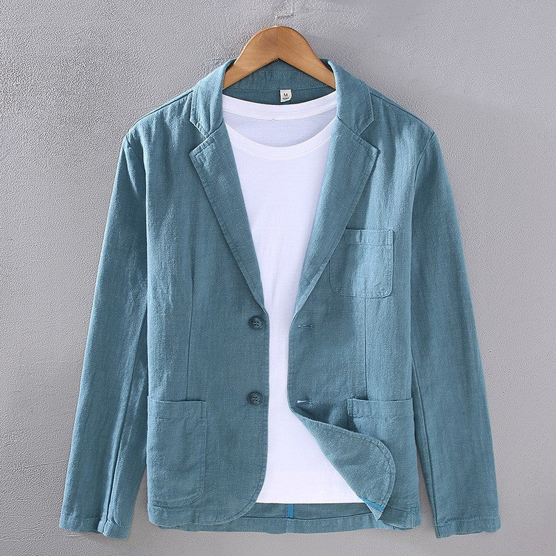 Ezra linen blazer - Blue