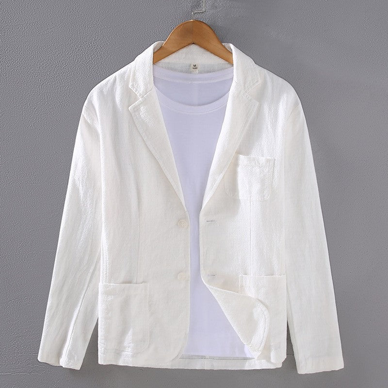 Ezra linen blazer - White
