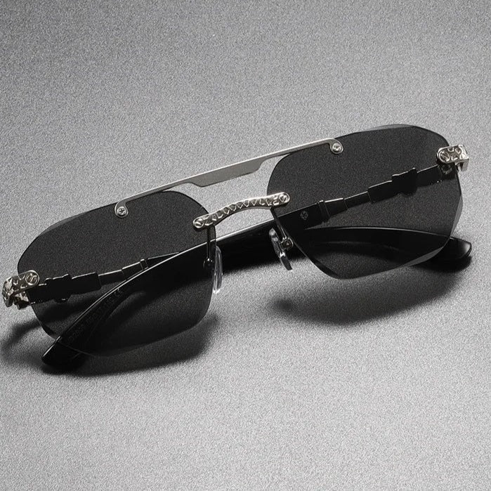 Felix rectangular metal sunglasses - lifestyle
