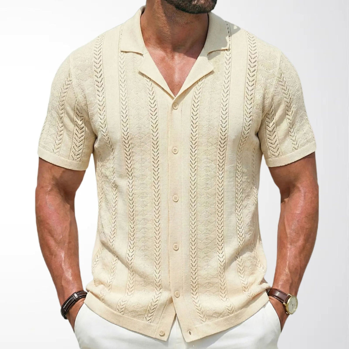 Felix knit shirt - Beige