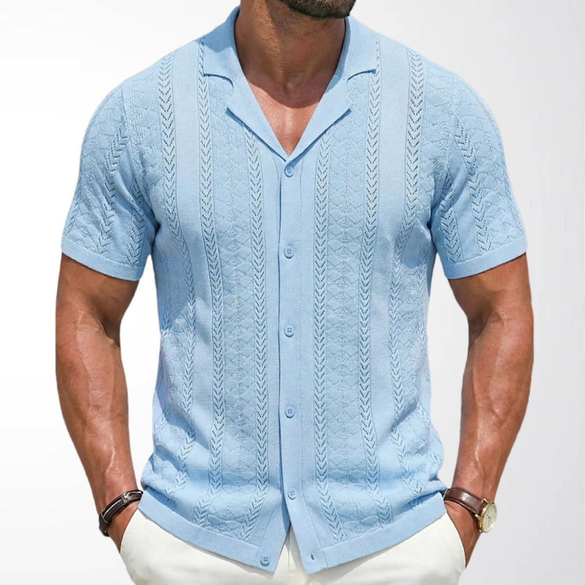 Felix knit shirt - Blue