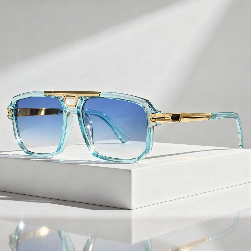 Flynn square sunglasses - Light Blue