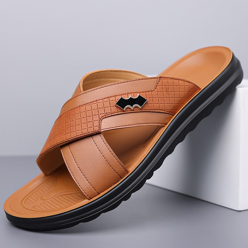 Flynn slide sandals - Brown