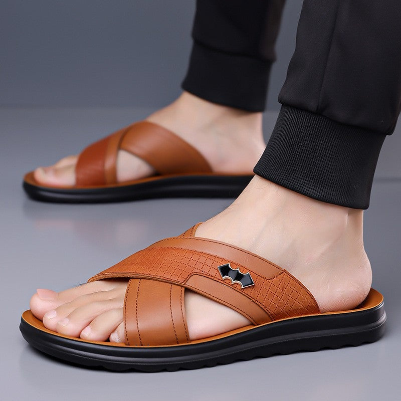 Flynn slide sandals - Brown