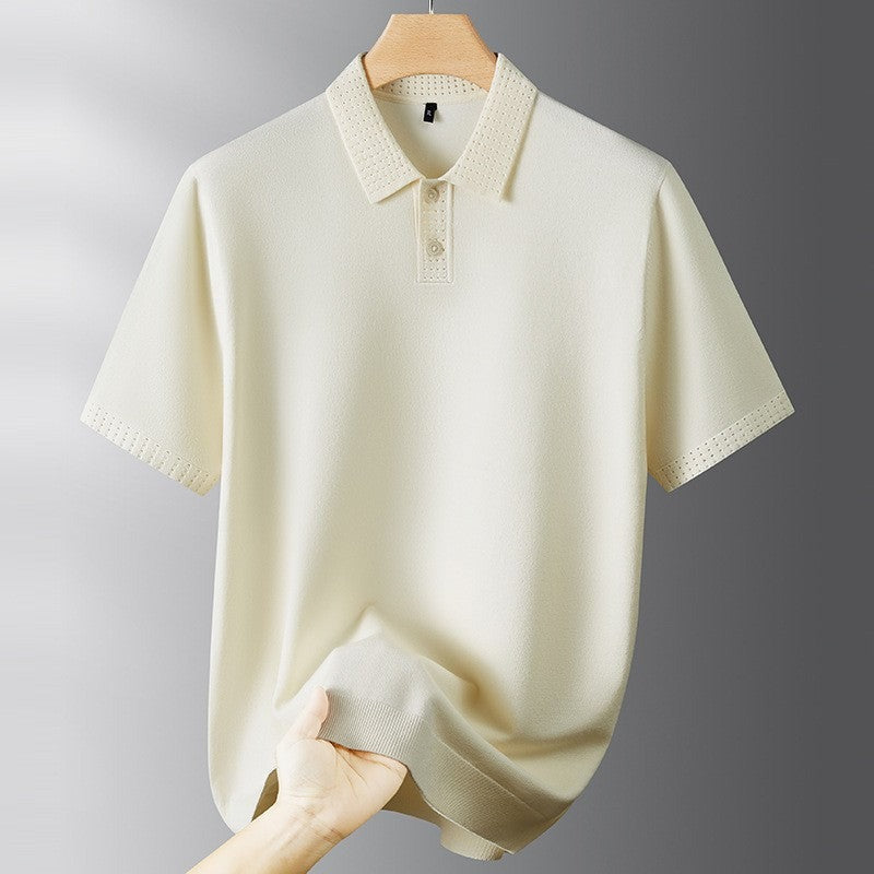 Gideon knit polo shirt - detail