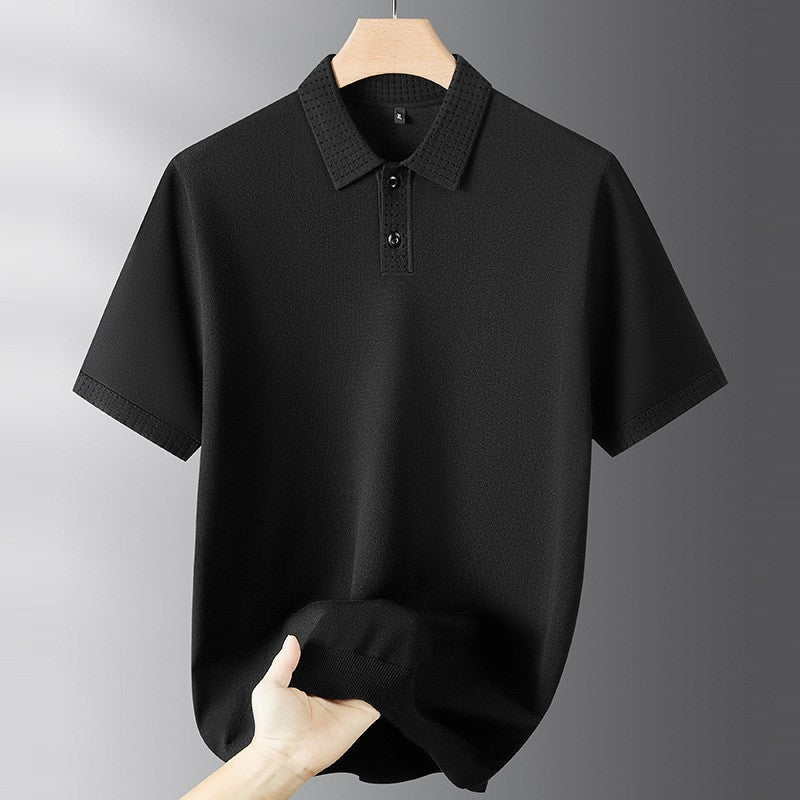 Gideon knit polo shirt - detail