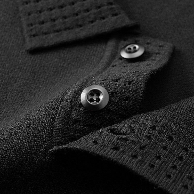 Gideon knit polo shirt - detail
