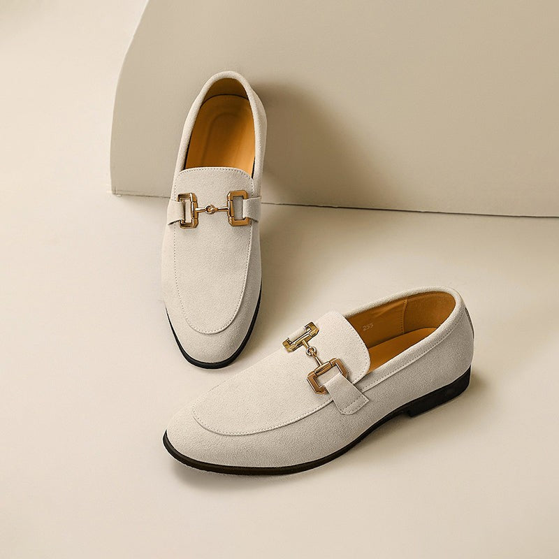 Hayes suede slip on loafers - Beige