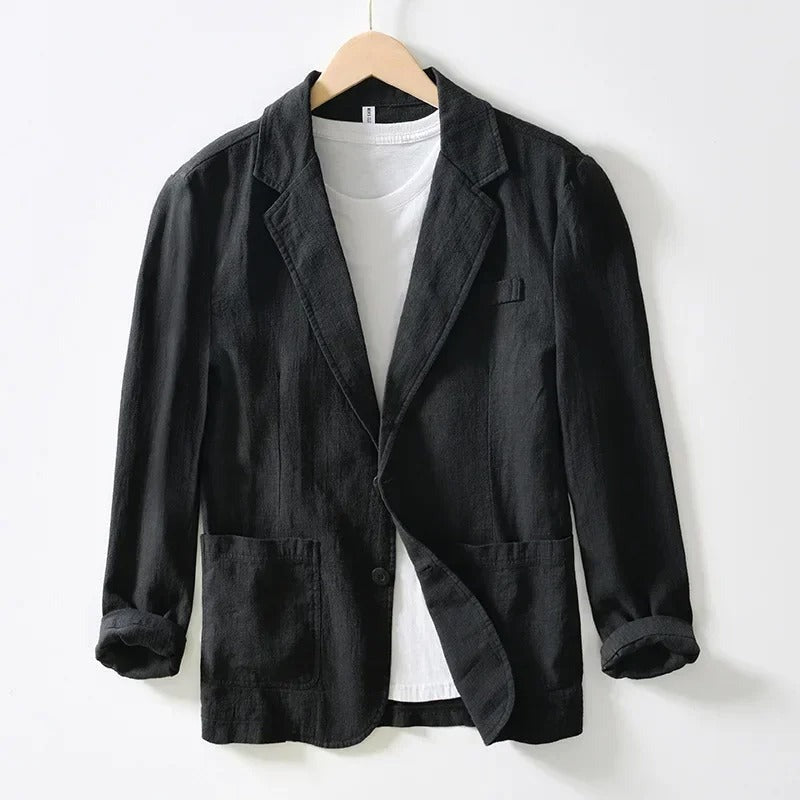 Hayes linen blazer - Black
