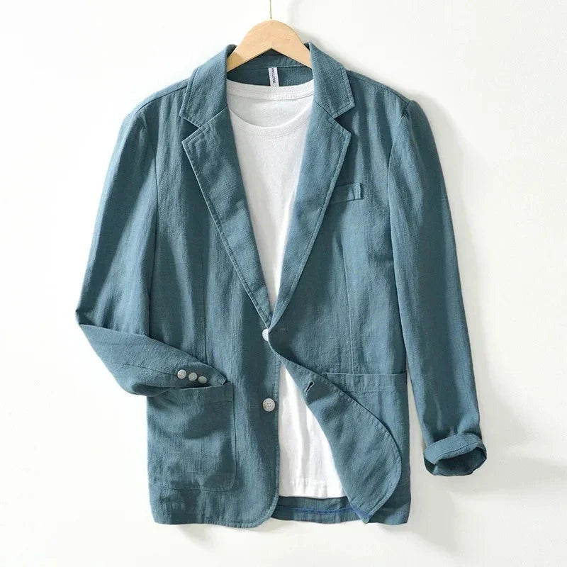 Hayes linen blazer - Blue