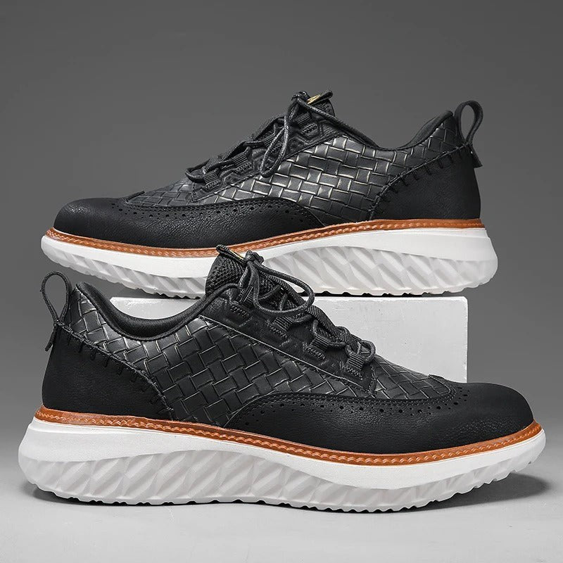 Hayes leather brogue sneakers - detail