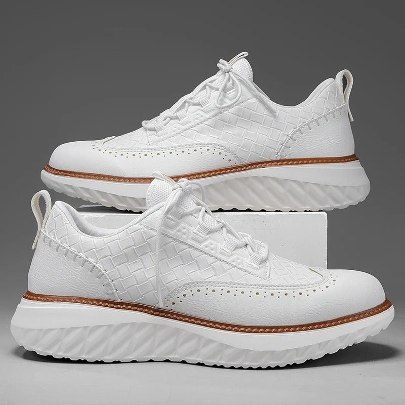 Hayes leather brogue sneakers - detail