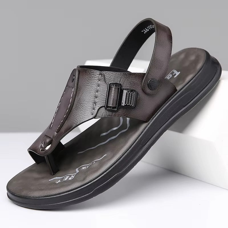 Hayes Gray - Men's Summer Beach Flip Flops Sandals
