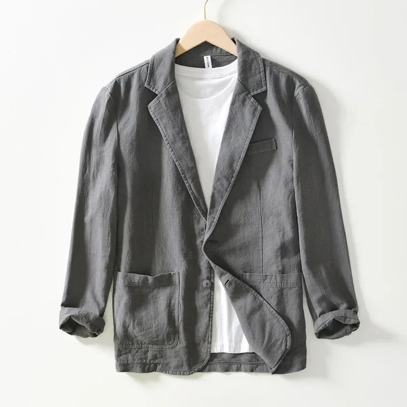 Hayes linen blazer - Gray