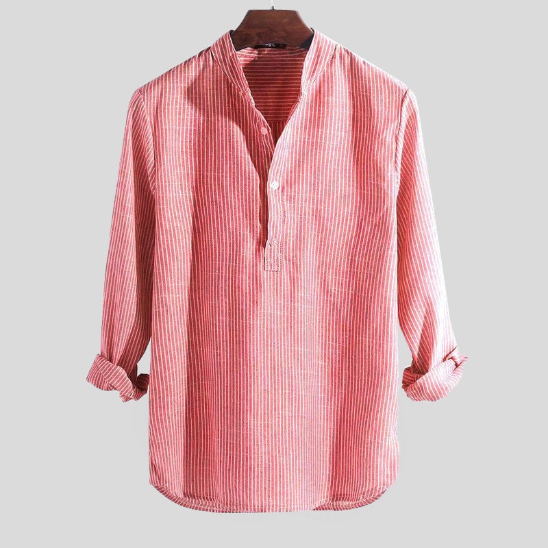 Hayes Henley Shirt - Red