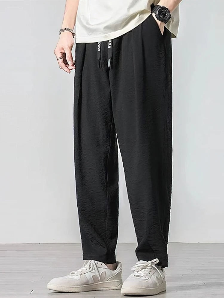 Hayes wide leg linen pants - Black