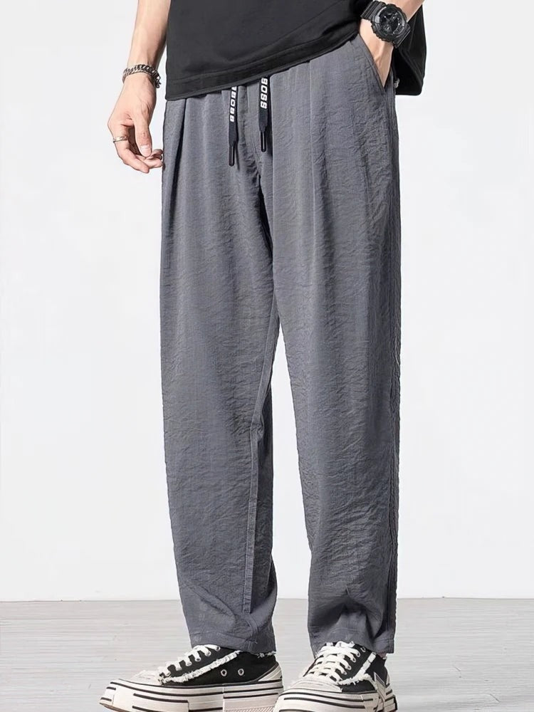 Hayes wide leg linen pants - Gray