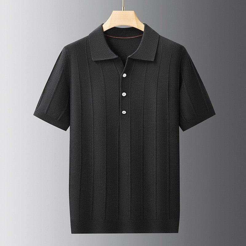 Hayes knit polo shirt - Black