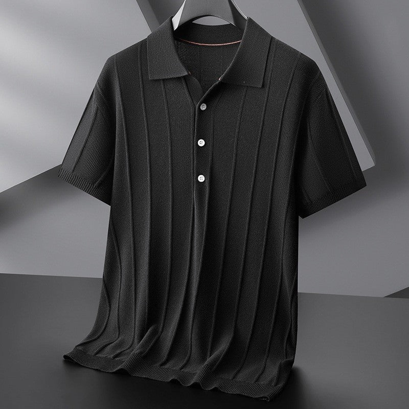 Hayes knit polo shirt - Black