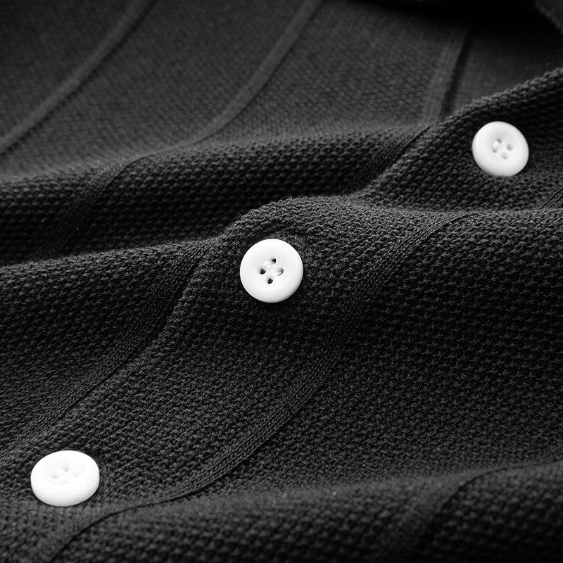 Hayes knit polo shirt - knit detail