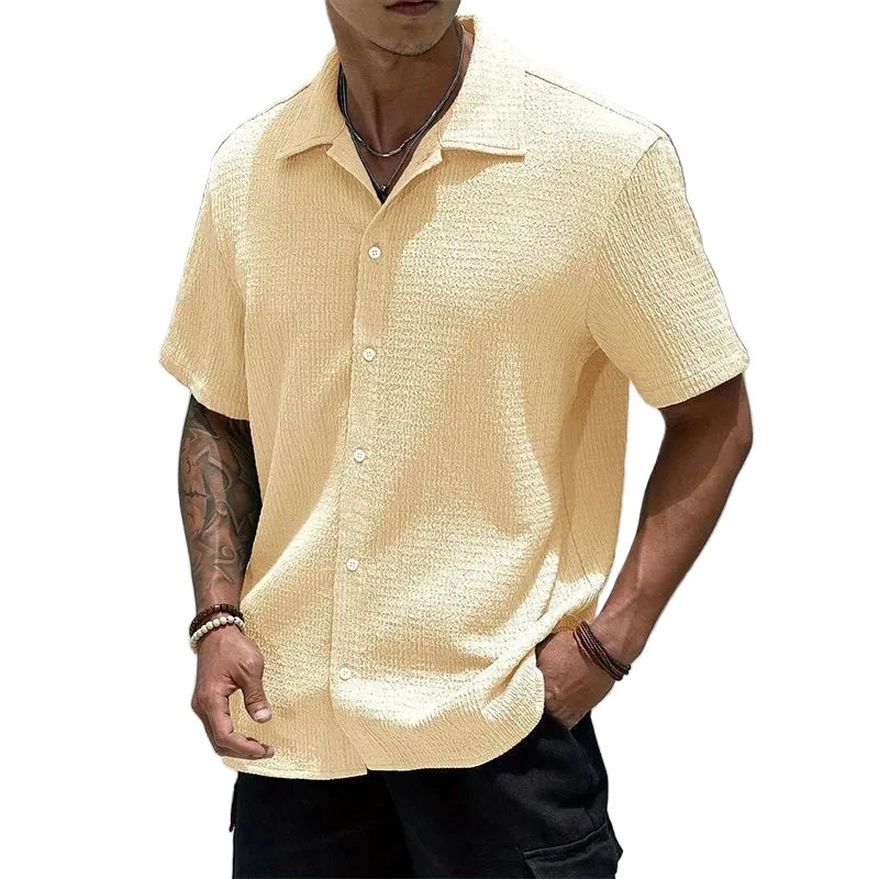 Hayes short sleeve linen shirt - Khaki