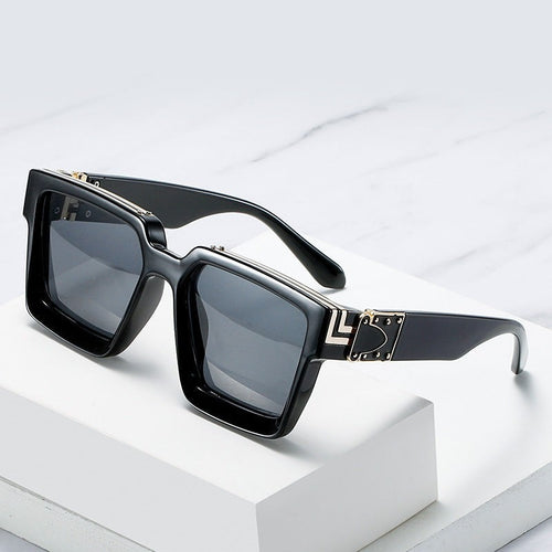 Hayes square retro sunglasses - Black