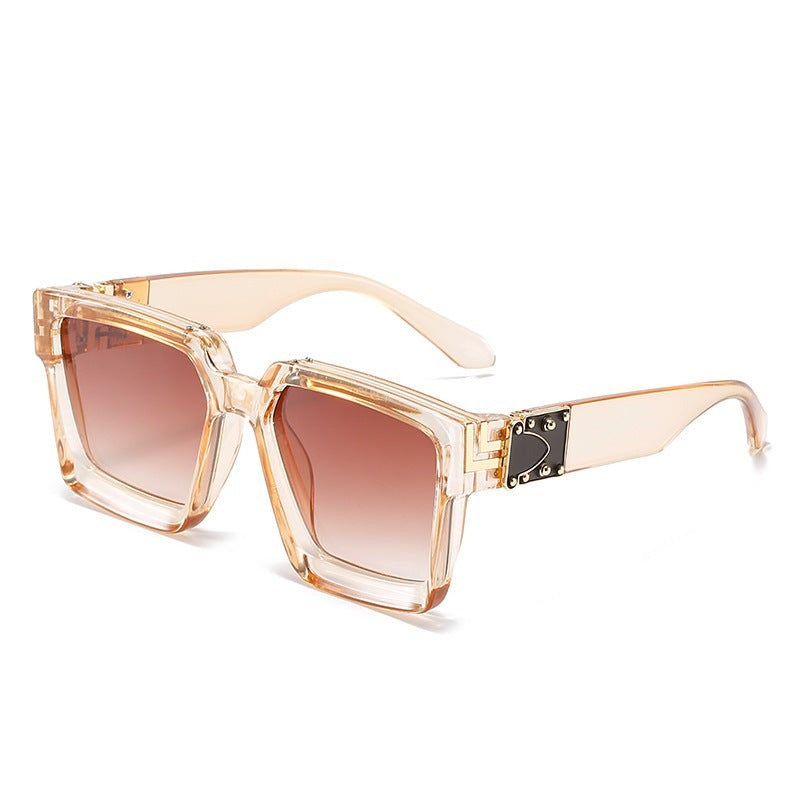 Hayes square retro sunglasses - Cream